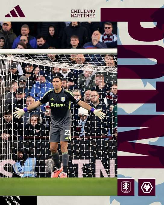 大马丁神勇三连扑 维拉客场力克狼队延续强势